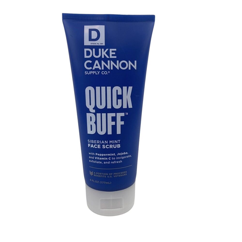 Duke Cannon Quick Buff Siberian Mint Face Scrub 6 oz NEW Exfoliating Cleanser